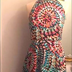 Ambar multi color halter dress size 12